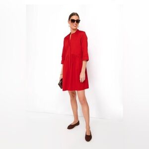 Tuckernuck Fiery Red Royal Shirt Dress Button-Up long sleeve Size XLarge